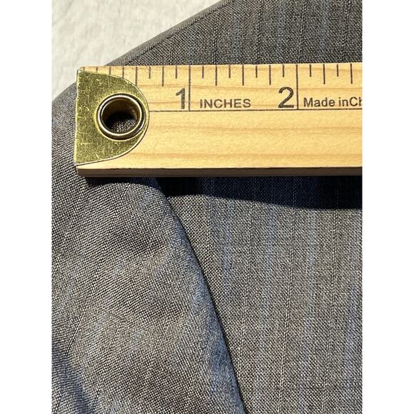 Armani Collezioni G-Line 42R 38x28 Slim Italian Cut Gray Blue Tan Stripe Suit - Picture 8 of 16